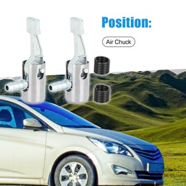 A ABSOPRO Car Tire Chuck Air Hose Inflator Valve Adapter 6mm (Set of 2)