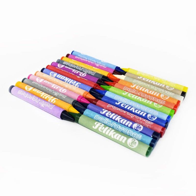 Pelikan 50700028 Crayones Jumbo Redondos Bote con 28 pzs, Multicolor