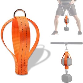 J Bryant Fitness Dumbbell Loading Strap for Dip Belt Weight Plate Loading Strap Heavy Duty Weight Belt Accessories - Color: Orange