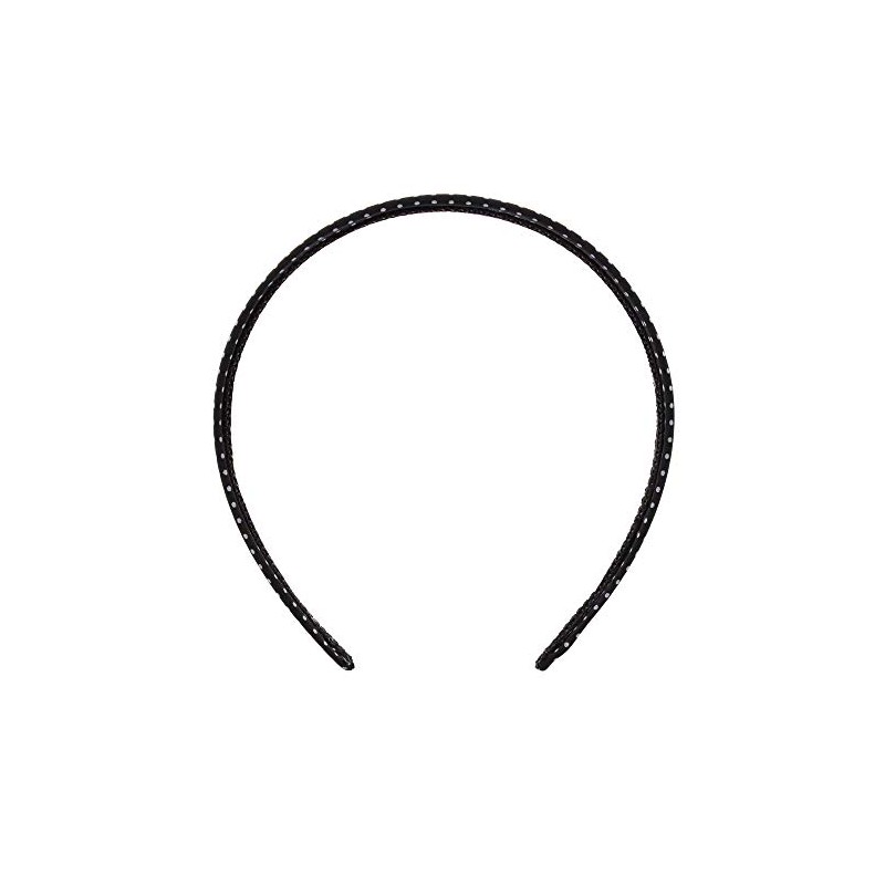Zac's Alter Ego 1 Inch Black Polka Dot Aliceband/Hairband/Headband -