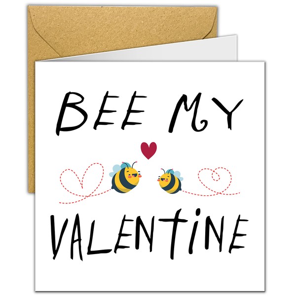 Funny Valentines Card Girlfriend | Cute Bee my Valentine Valentine’s