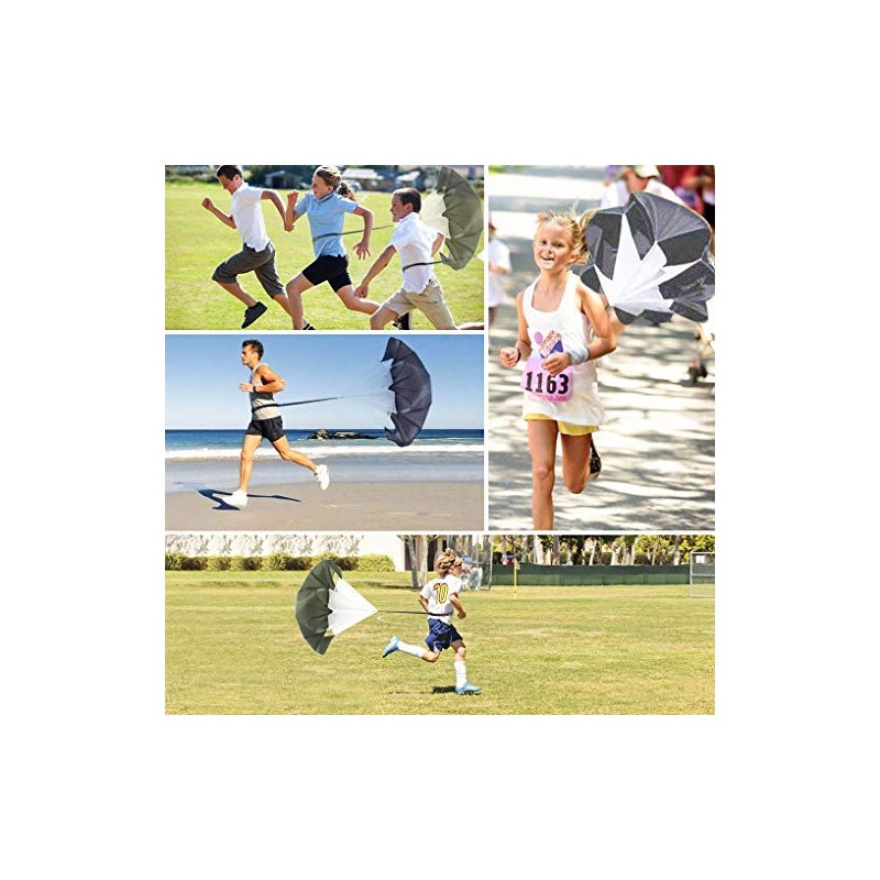 ANPOPO Bfsmile Running Speed Training 56" Parachute with Adjustable Strap,