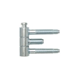 Gedotec Door Hinges Room Doors Steel Frame Tape Metal Drilling Hinges Three Pieces for Rebated Wooden Doors | Band Size Diameter 16 mm | Galvanised Steel | Load Capacity up to 40 kg | Pack of 1 - Door