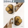 SORWDUERM 1 Pack Antique Brass Door Knobs Interior Privacy Door