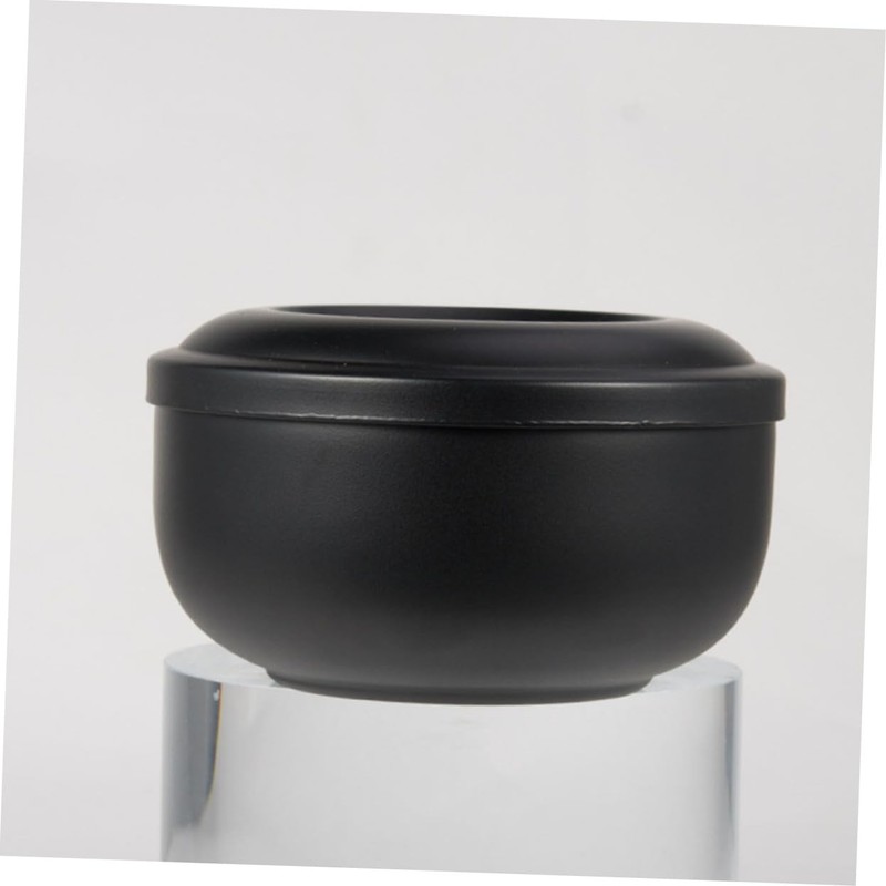FOMIYES Men's Shaving Soap Bowl Lid Stainless Steel Bubble Bowl
