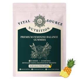 Vital Source Feminine Balance Gummies – Hawaiian Pineapple - Premium Feminine Balance Gummies-for Women’s Health & Wellness - Immune Support - Vegan, Gluten-Free & Halal (2 Bag)