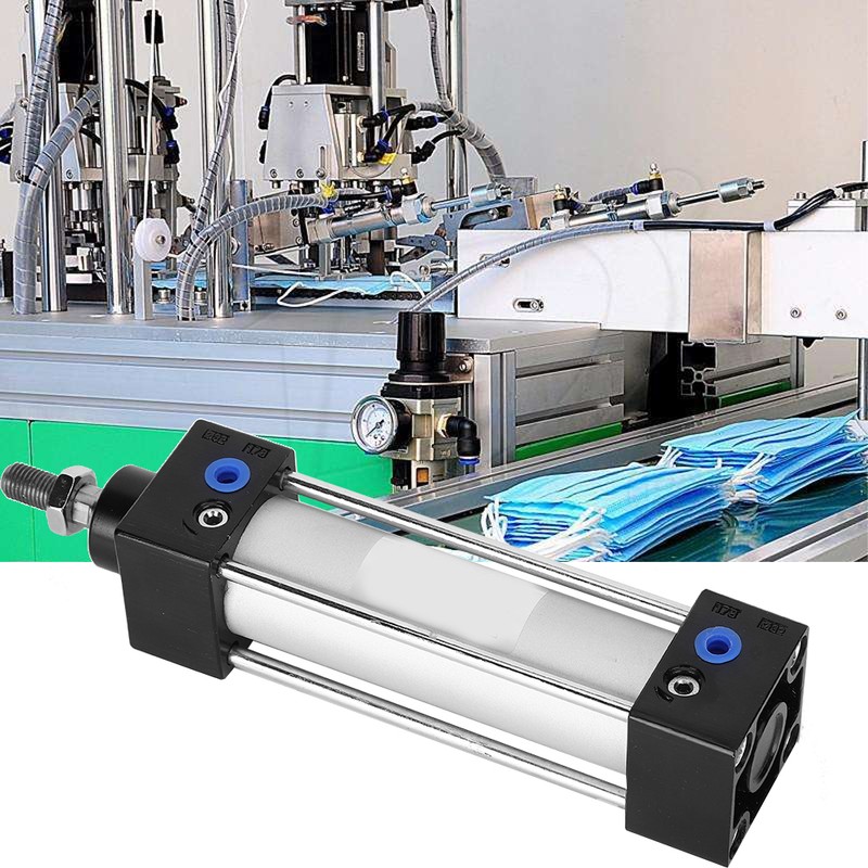 SC32 Standard Pneumatic Air Cylinder Aluminum Alloy Double Acting 1.3in