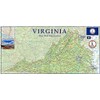 Physical Map of Virginia State - 11.3 x 23.3 Inches