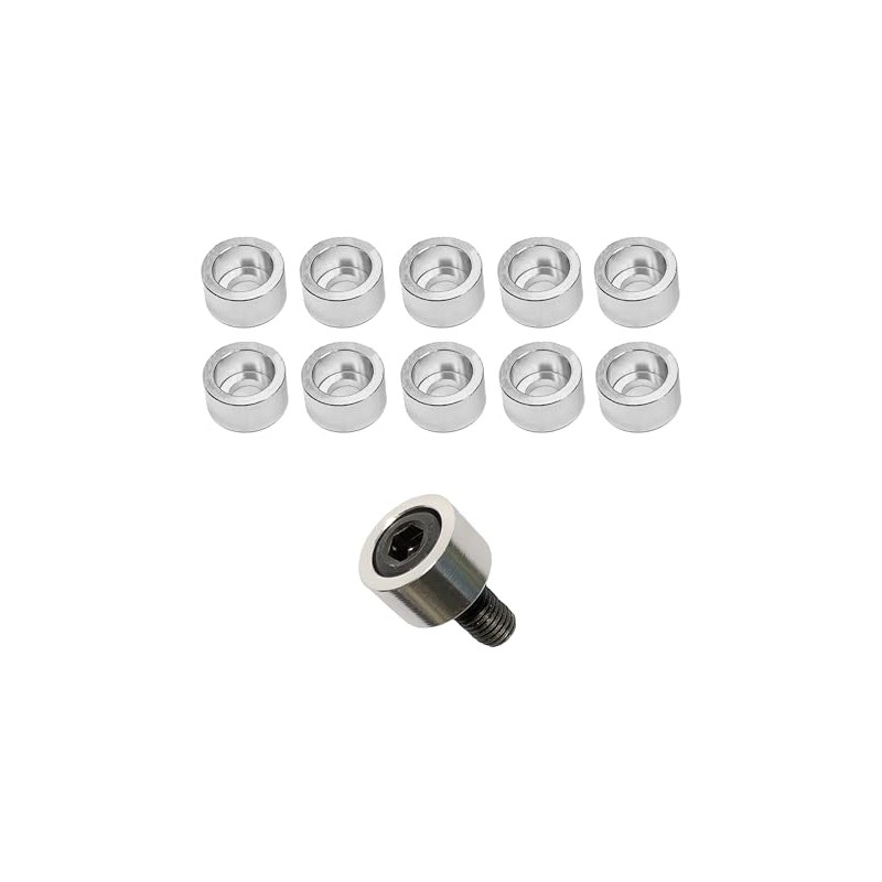 Chrome 1/4" Hex Allen Bolt Cups Engine Dressup Washers