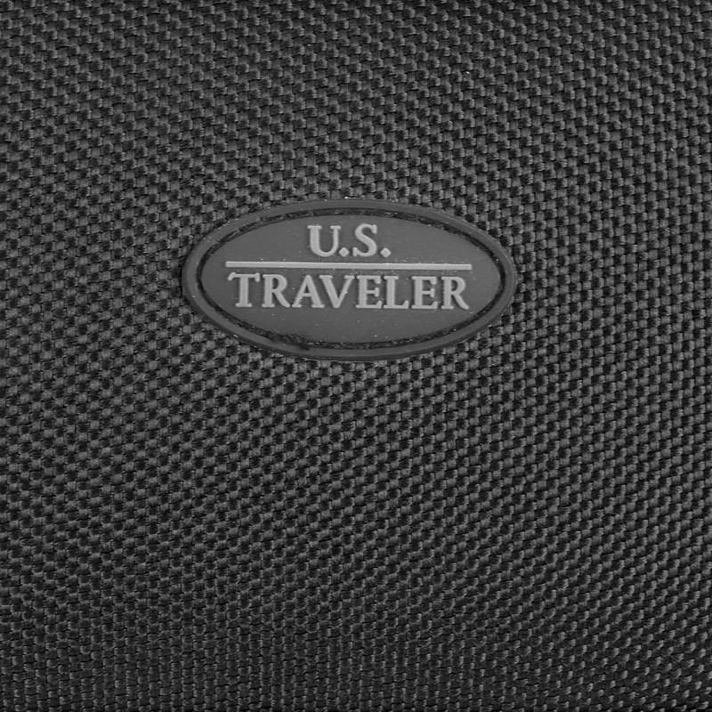 U.S. Traveler Rio Rugged Fabric Expandable Carry-on Luggage Set, Black,