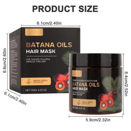 Rohes Batana Öl für Haarwachstum, 120g Batana Öl für Haare, Natürliches Batanaöl aus Honduras, verhindert Haarausfall und Spliss, Erhöht die Haardichte Bei Männern und Frauen