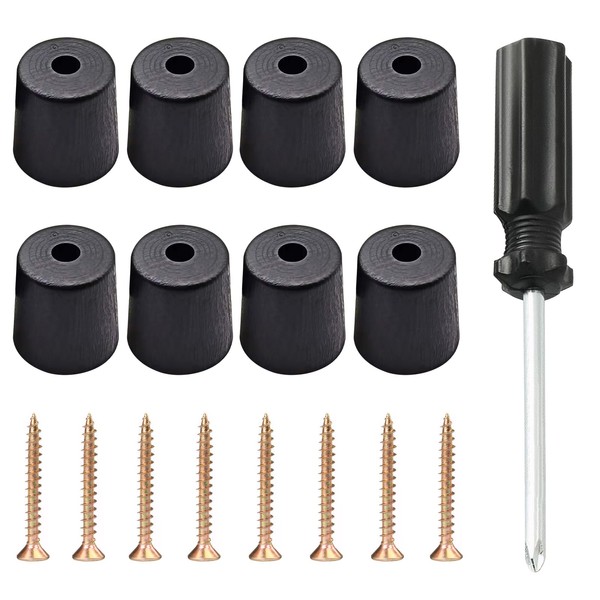 8pcs Furniture Feet, 50*40*50mm Funiture Legs Round, Black Sofa Feet,