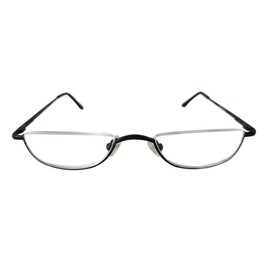 Inlefen Unisex Halbmond Halbrahmen Lesebrille Metall Material rahmen Frühling Scharniere Brillen (schwarz/+2.0)