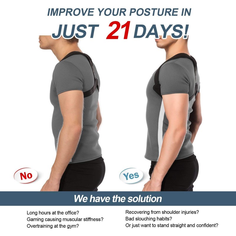 GYM RAG Posture Corrector for Men & Women - Comfortable