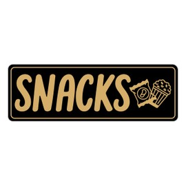 Signs ByLITA Standard Snacks Sign (Black Gold) - Medium
