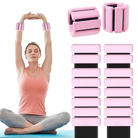 2 PCS Pesas para muñecas y tobillos,Polainas Para Tobillos y Muñecas,Muñecas de Silicona Antideslizantes Ajustables, pesas de resistencia para ejercicio,footing,yoga,entrenamiento de fuerza (1lb/par)