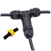LNGJIN Pack of 3 Cable Connectors Waterproof T-Shape Cable Sleeve