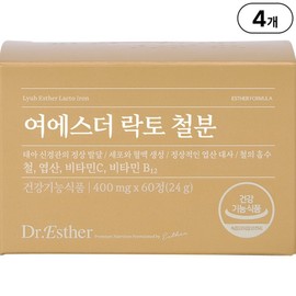 Directly managed by head office Yeo Esther Lacto Iron l Non-heme iron / 본사직영 여에스더 락토 철분 l 비헴철 X 엽산 X 비타민 2종 l, 60정, 4박스