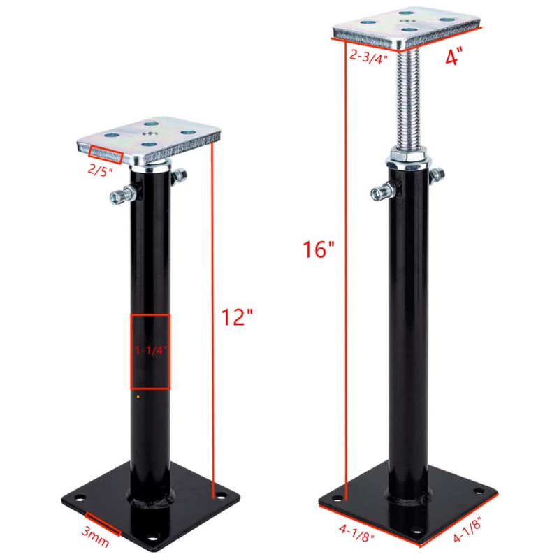 YXGJDP 2 Pack Adjustable Floor Jack,Basement Jack Post Floor Joist
