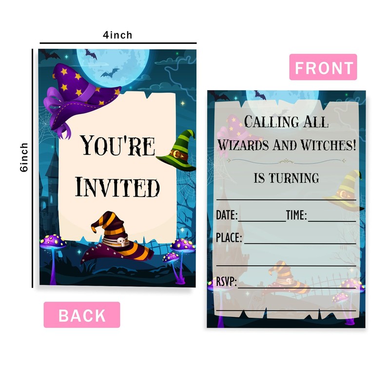 VGoghex Calling All Wizards And Witches Watercolor Magical Theme Birthday