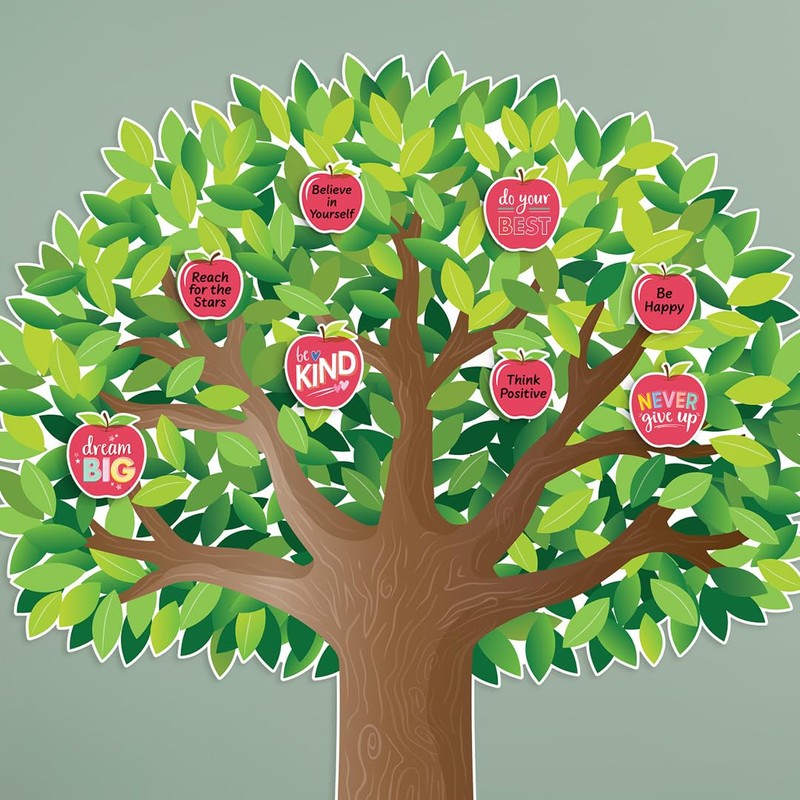 CTP Apple Time Jumbo Tree Bulletin Board Set - Classroom,