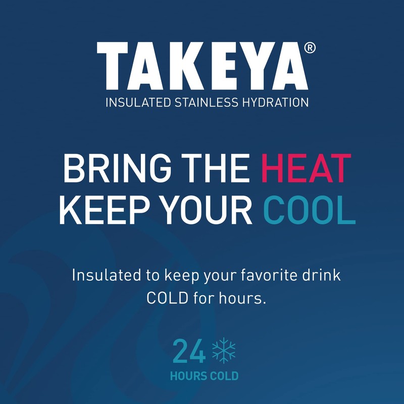 Takeya Botella de agua aislada, Blush, 396 gr (14 onzas),