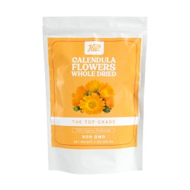 HITT Dried Calendula Flowers Organic Calendula Flowers Herbal Tea Whole Flower 4 Oz./ 113 Gr