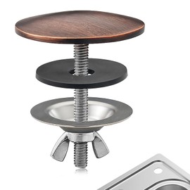 2 Inch Kitchen Sink Hole Cover Stainless Steel Faucet Hole Cover Plate Stopper Sealed Decoration Hole-Cover Blanking Metal Plug for Leakage Prevention