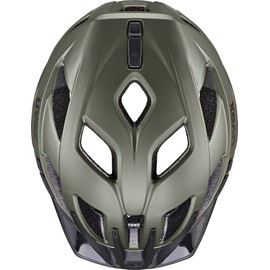 uvex touring cc Lightweight All-Round Helmet for Men and Women - Individual Size Adjustment - Expandable with LED Light - Smoke Green Matt - 52-57 cm