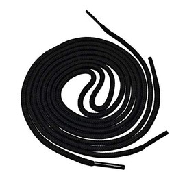 WS UK Round Boot Laces/Shoelaces [100cm, Black]