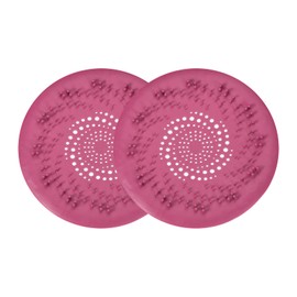 sourcing map Hair Drain Catcher, 5.91inch Round Tub Drain Covers Drain Protector with Suction Cup for Kitchen Bathroom Balcony, Red 2Pcs