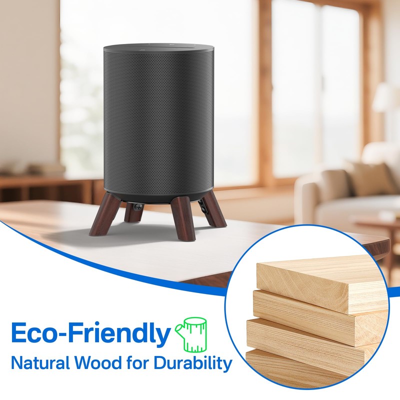 Premium Wooden Tripod Desk Stand for Sonos Era 100 Desktop
