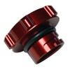 VMS RACING RED OIL CAP with SILVER ENGINE OIL NOTICE