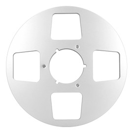 1/4 10.5 Inch Empty Tape Reel 4 Hole Aluminum Alloy Opening Reel Sound Takeup Reel for Reel to Reel Tape Player Silver