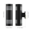 Sytmhoe Cylinder Outdoor Wall Lights 2Packs, Black Modern Up Down