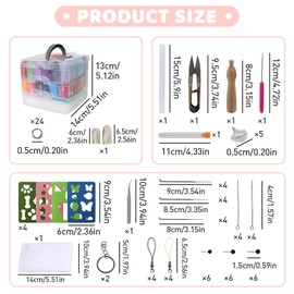 BDHYYM 36 Colours Needle Felting Set, 119 Pieces Needle Felting Starter Kit with Felting Needles, Basic Tools and Storage Box and Accessories, Wool Fibre, Felting Wool Wet Felting, Felt Set for