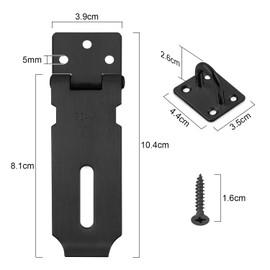 Pack of 3 3 Inch Padlock Hasp Door Bolt with Screws, Stainless Steel Door Lock, Safety Hasp Door Lock Device for Cupboard, Garden Gate, Garage Door, Tool Room