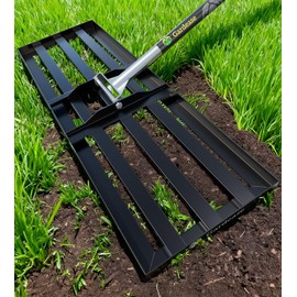 GARDEASE - Rastrillo para nivelar el césped de 30" x 10" - Herramienta de acero reforzado de grado profesional para uso pesado en el pais...