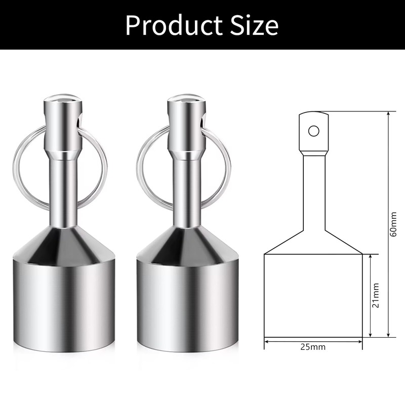 BAYTORY 2Pcs 25mm Keychain Magnet for Testing Brass, Neodymium Anti-Rust