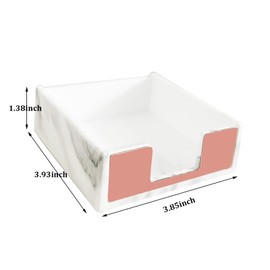 Rose Gold Sticky Notes Memo Holder with 300pcs Note Sticky for Desk,Marble Office Supplies Desk Accessories for Office School Home (Rose Gold)