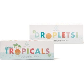 Dabble & Dollop Bath Bombs, 100% Natural Bath Bombs for Kids, Variety Duo - USA Made, Moisturizing & Fun Droplets, Paraben & Sulfate Free, Vegan, Gluten-Free, Tear-Free (Set of 24)