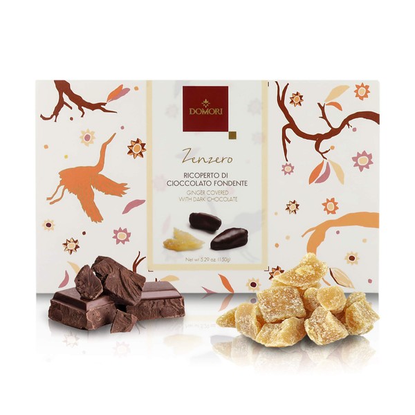 Gingembre Confit Enrobé de Chocolat Noir à 62% de Cacao Arriba - 150 Grammes