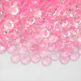 Flatback Rhinestones For Bedazzling Crafting Nails SS30 6mm 600 Pieces Transparent Resin Rhinestone Round Gems for DIY Bags Clothes Shoes Nail Art Glitter Stone Pink