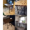 Niubid 28 Inch Industrial Pipe Table Leg Set - Iron