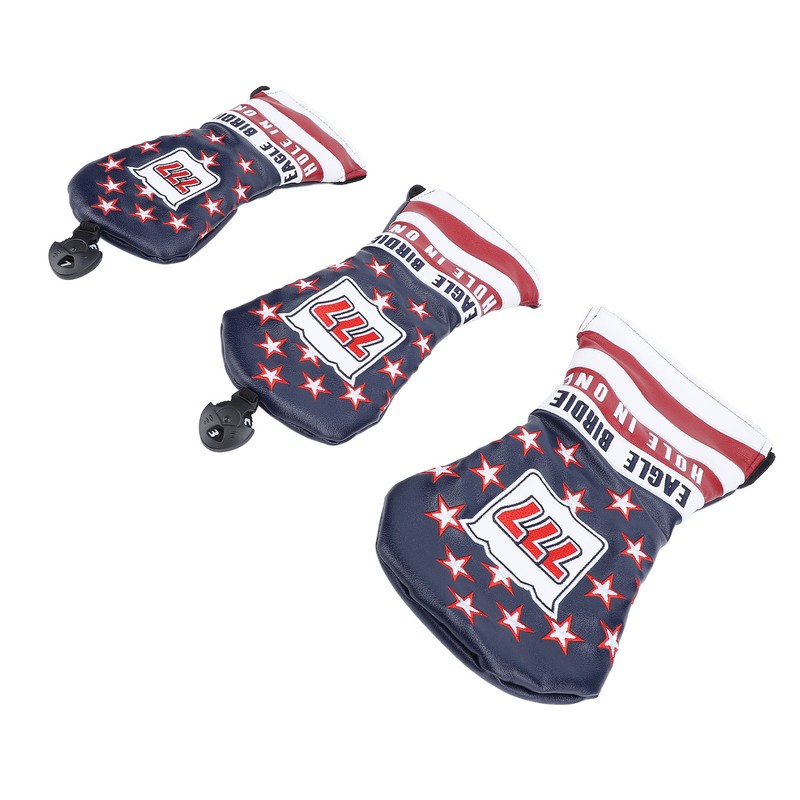 Golf Club Head Cover Set Waterproof PU Leather Golf Club