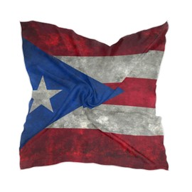 PMAIHNAS Vintage Puerto Rico Pr Flag Silk Scarf Head Hair Wraps Bandana Square Satin Head Scarf for Women