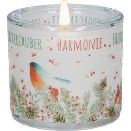 Butzon & Bercker Lichtmomente – Windlicht Winterzauber | Christlicher Teelichthalter mit Spruch zur Weihnachtszeit, mundgeblasen inkl. Teelicht & Geschenkbox für Familie & Freunde