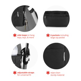 Skip Hop Skip Hop Universal Stroller Organizer, Grab & Go Ultra, Black