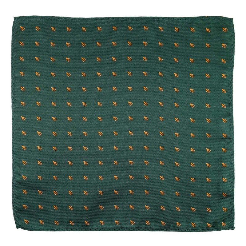 TigerTie Designer Pocket Square with Lilies Pattern - Pocket Square
