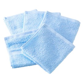 Hotel Hand Set of 5 Hand Towels, Made in Japan, Senshu Towel (Approx. 12.6 x 13.0 inches (32 x 33 cm) Sky Blue